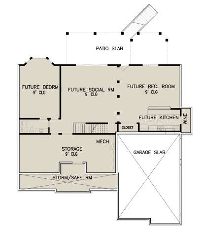 Basement for House Plan #699-00287