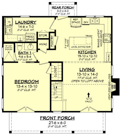 Main Floor  for House Plan #041-00288
