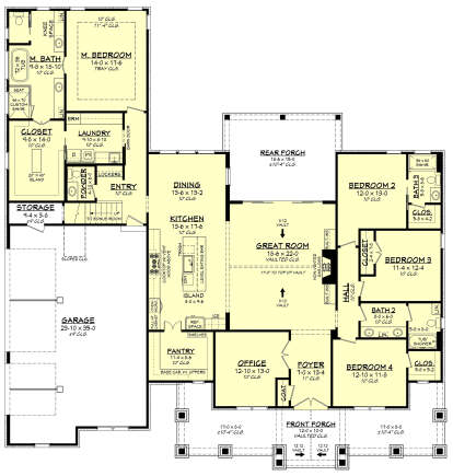 Main Floor  for House Plan #041-00303