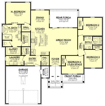 Main Floor  for House Plan #041-00304