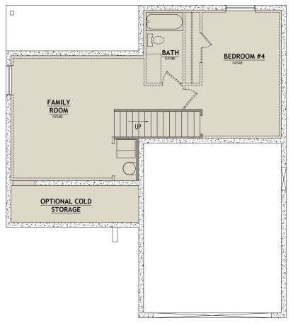 Basement for House Plan #8768-00100