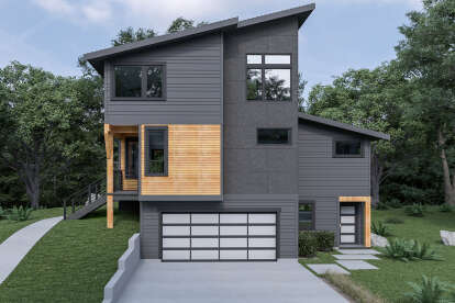 Modern House Plan #2464-00038 Elevation Photo