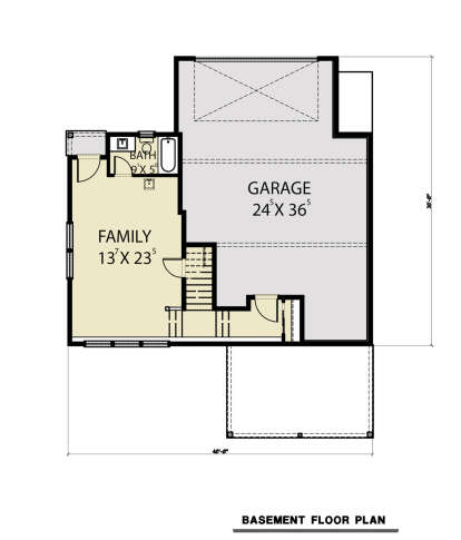 Basement for House Plan #2464-00038