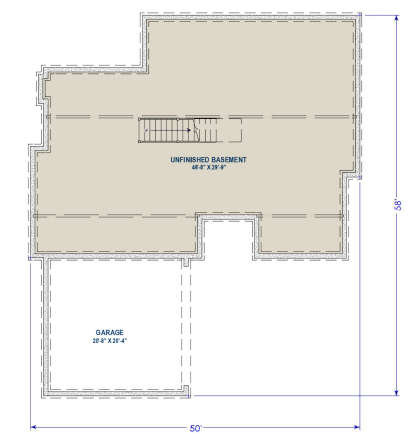 Basement for House Plan #425-00045