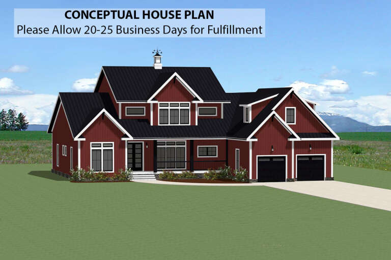 House Plan House Plan #27964 Front Elevation 