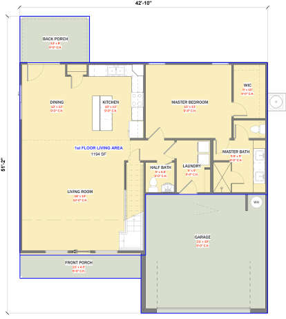 Main Floor  for House Plan #881-00013