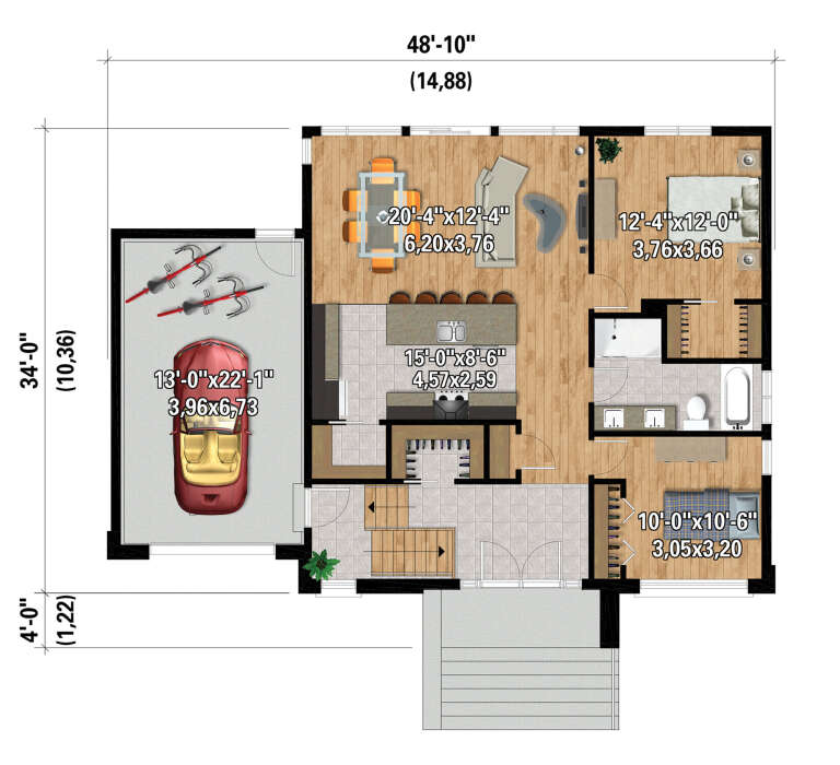 House Plan House Plan #28125 Drawing 1