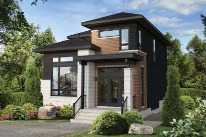 Modern House Plan #6146-00507 Elevation Photo