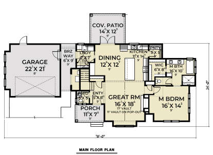 Main Floor  for House Plan #2464-00051