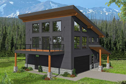 Modern House Plan #940-00672 Elevation Photo
