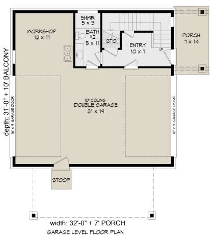 First Floor for House Plan #940-00672