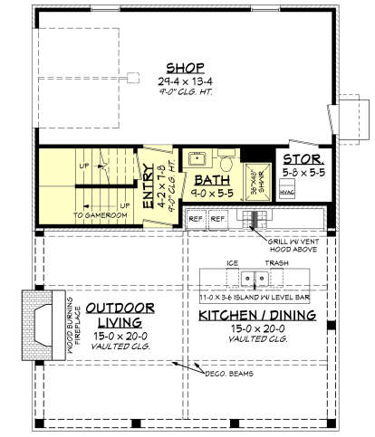 First Floor for House Plan #041-00316