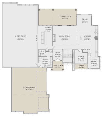 Main Floor  for House Plan #6422-00025