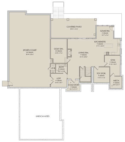 Walkout Basement for House Plan #6422-00025