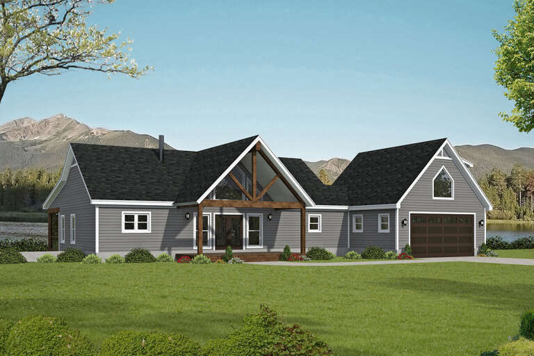 House Plan House Plan #28354 Angled Front Elevation