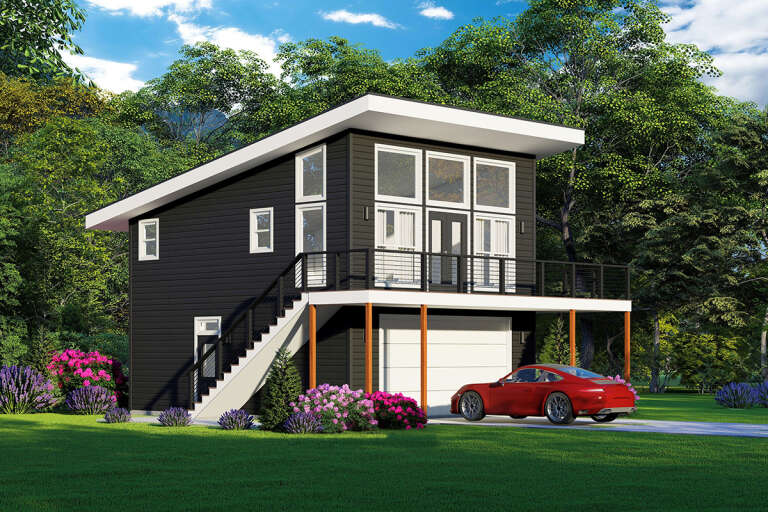 House Plan House Plan #28372 Angled Front Elevation
