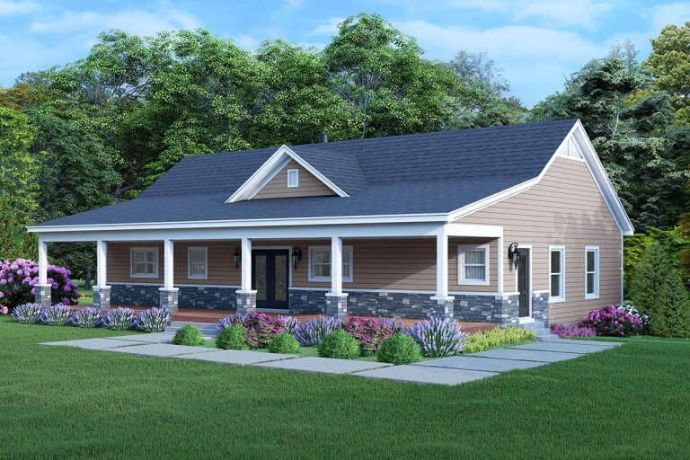 House Plan House Plan #28378 Angled Front Elevation
