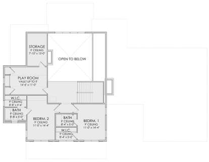 Second Floor for House Plan #6422-00038
