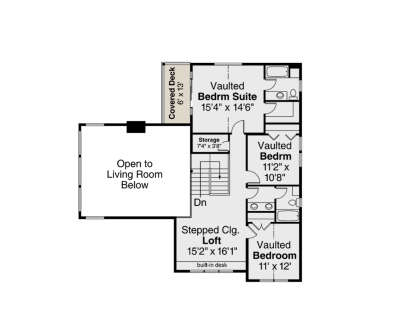 Second Floor for House Plan #035-01047