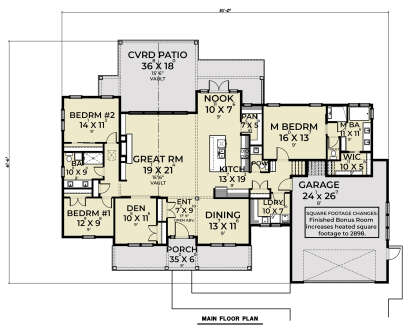 Main Floor  for House Plan #2464-00081