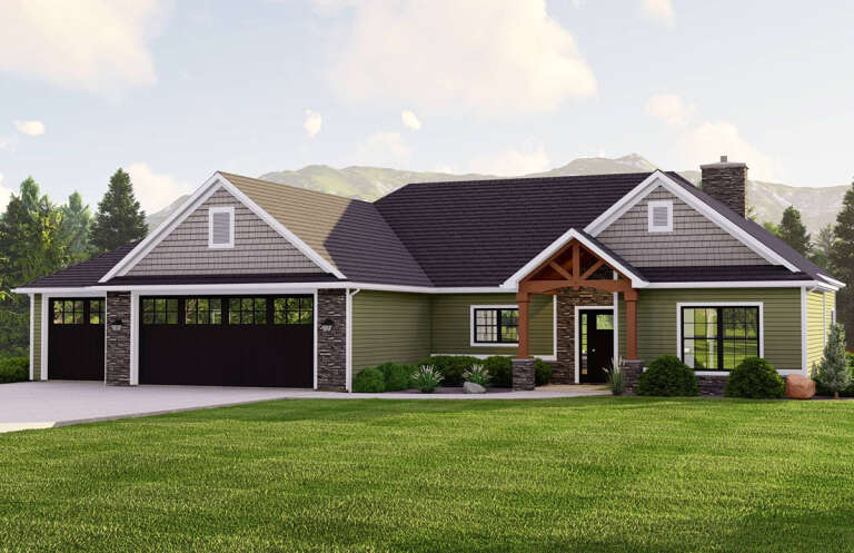 House Plan House Plan #28605 Angled Front Elevation