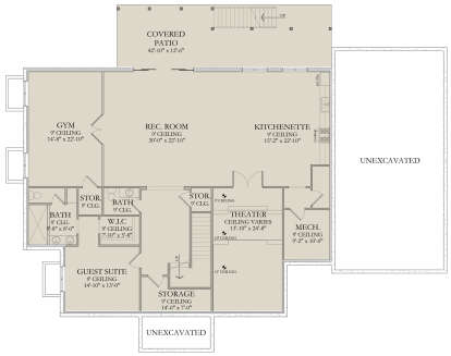 Walkout Basement for House Plan #6422-00075