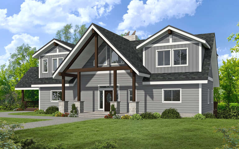 House Plan House Plan #28707 Angled Front Elevation