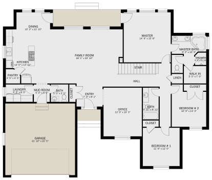 Main Floor  for House Plan #2802-00195