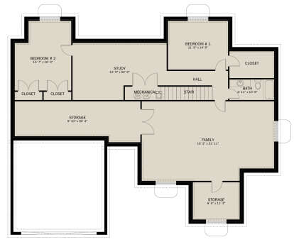 Basement for House Plan #2802-00195