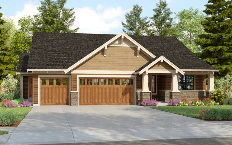 House Plan House Plan #28732 Angled Front Elevation
