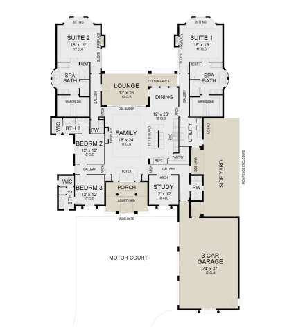 Main Floor  for House Plan #5445-00490