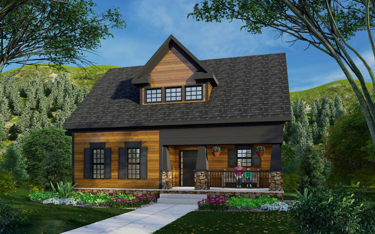 House Plan House Plan #28762 Angled Front Elevation