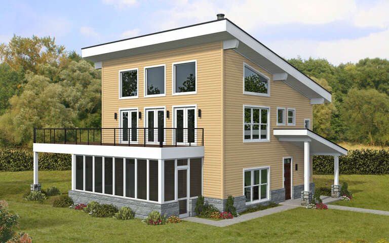 House Plan House Plan #28776 Angled Front Elevation
