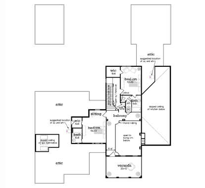 Second Floor for House Plan #048-00290
