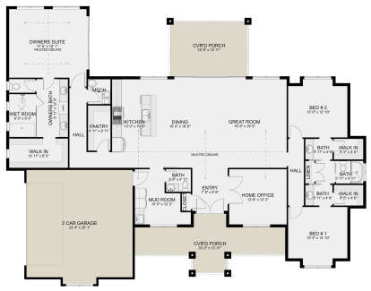 Main Floor  for House Plan #2802-00203