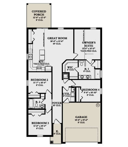 Main Floor  for House Plan #3978-00262