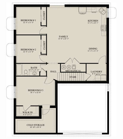 Basement for House Plan #2802-00214