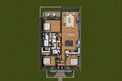 Overhead Floor Plan for House Plan #4848-00371