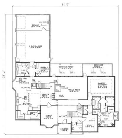 Floorplan 1 for House Plan #110-00047