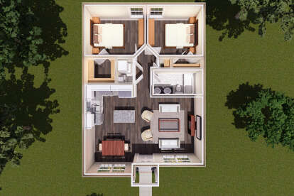 Overhead Floor Plan for House Plan #4848-00373