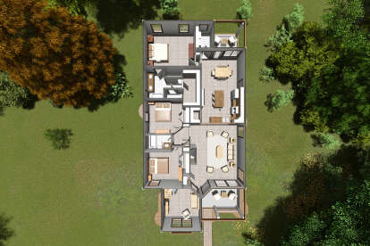 Overhead Floor Plan for House Plan #4848-00378