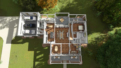 Overhead First Floor for House Plan #4848-00380