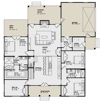 Main Floor  for House Plan #7174-00010