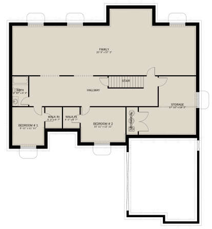 Basement for House Plan #2802-00216