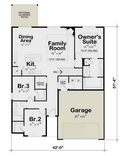 Main Floor for House Plan #402-01798