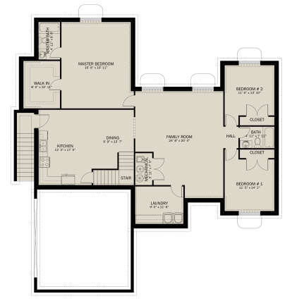 Basement for House Plan #2802-00217