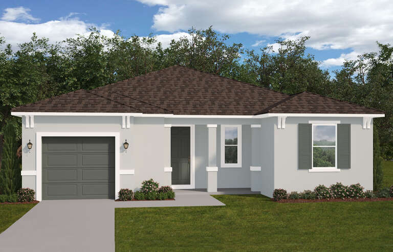 House Plan House Plan #29210 Angled Front Elevation