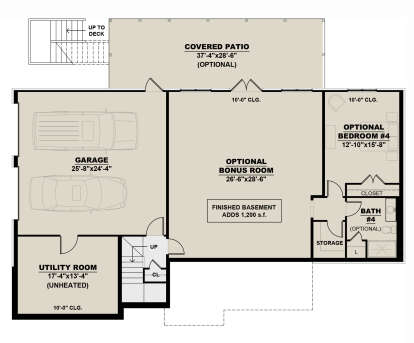 Basement for House Plan #7568-00005