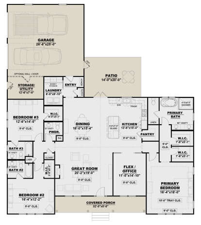 Main Floor  for House Plan #7568-00009