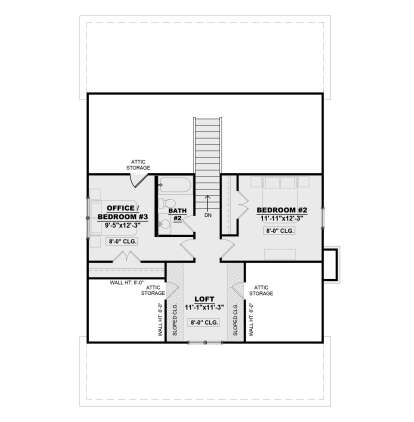 Second Floor for House Plan #7568-00012